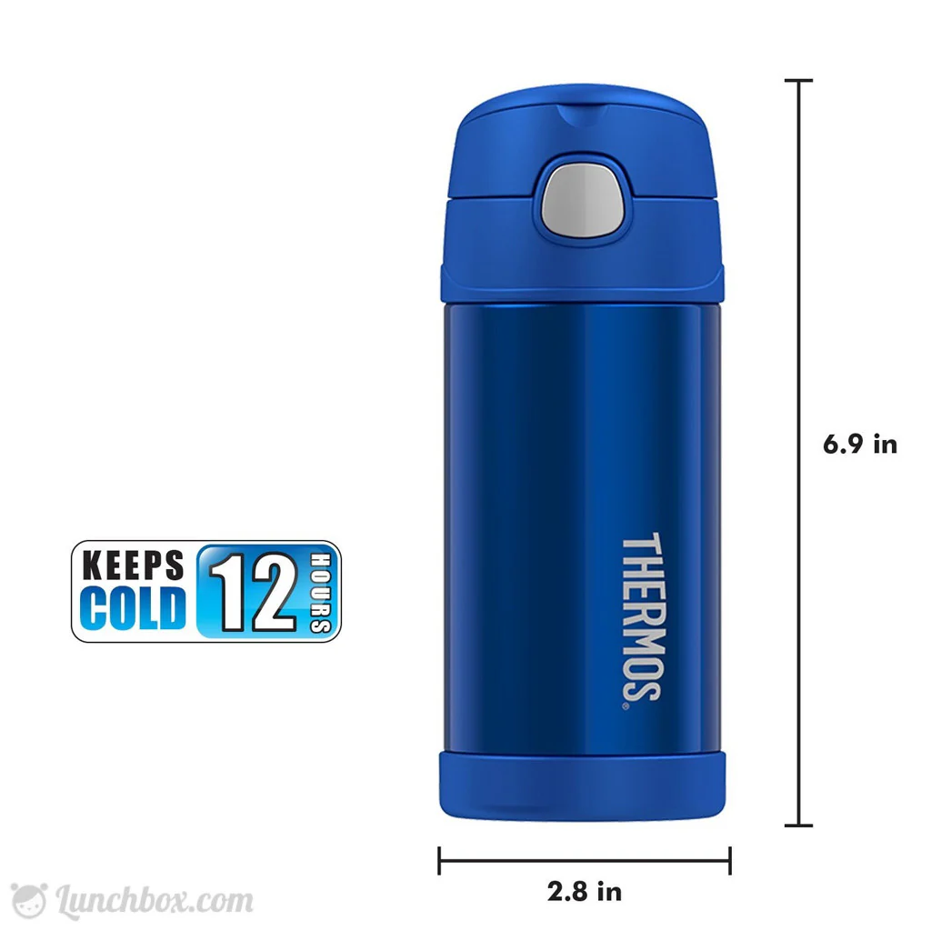 Kids Drink Thermos Bottle - Blue - Image 4