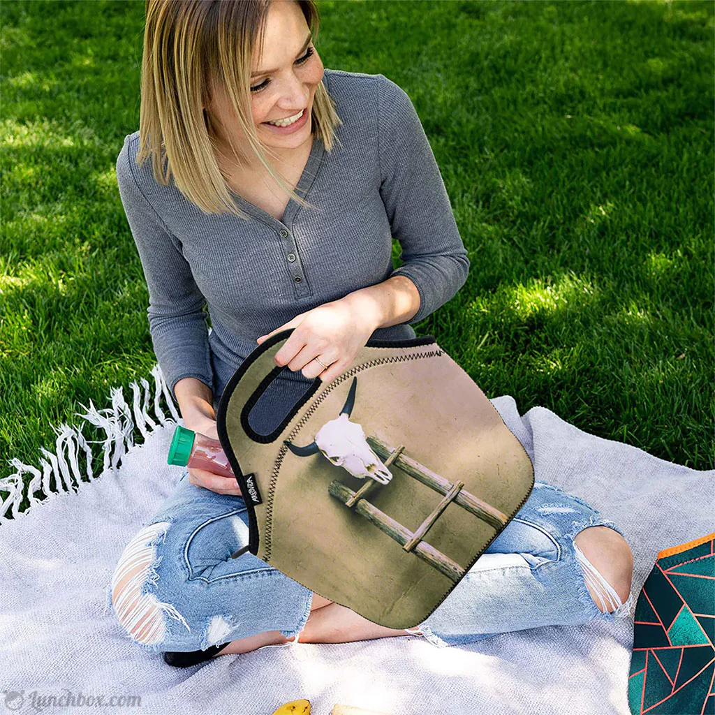 Bull Skull Insulated Lunch Bag - Image 3
