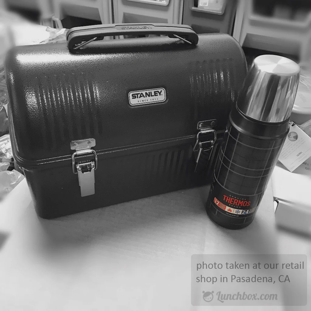 Black Dome Lunch Box with Thermos Bottle - Image 4
