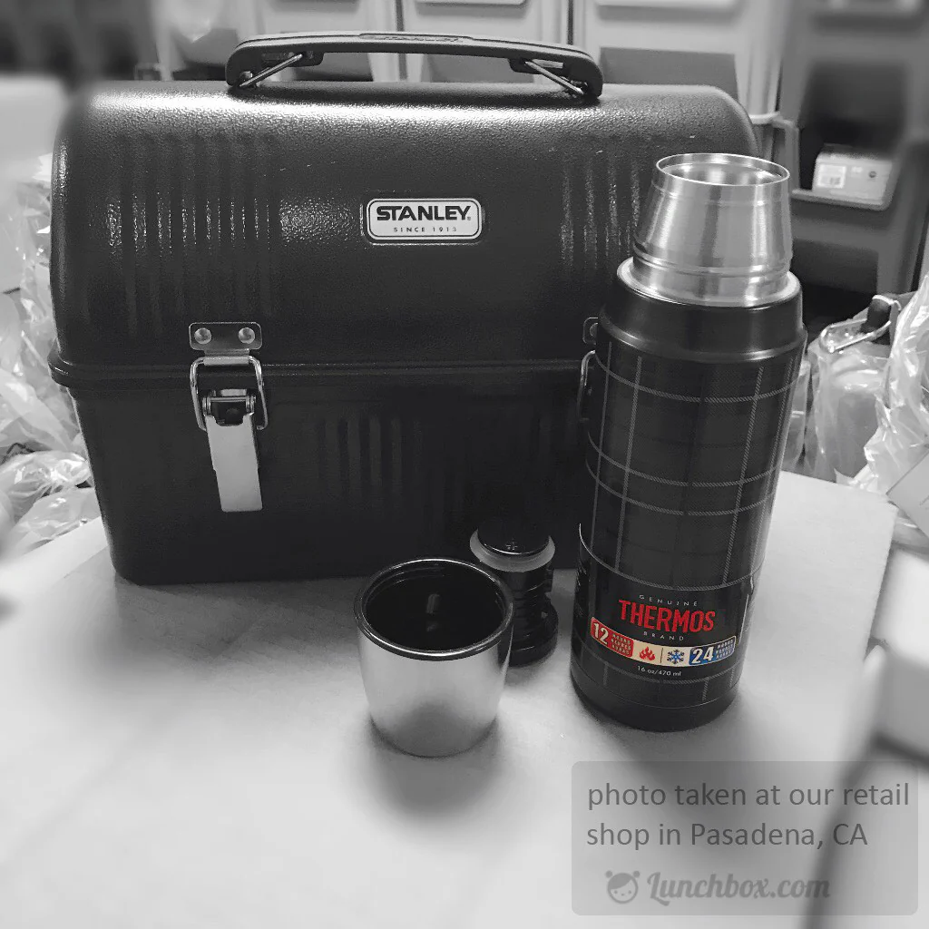 Black Dome Lunch Box with Thermos Bottle - Image 5