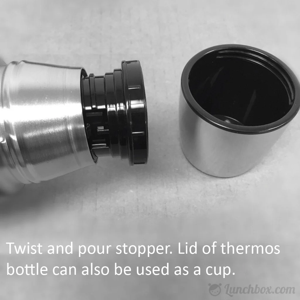 Black Dome Lunch Box with Thermos Bottle - Image 7