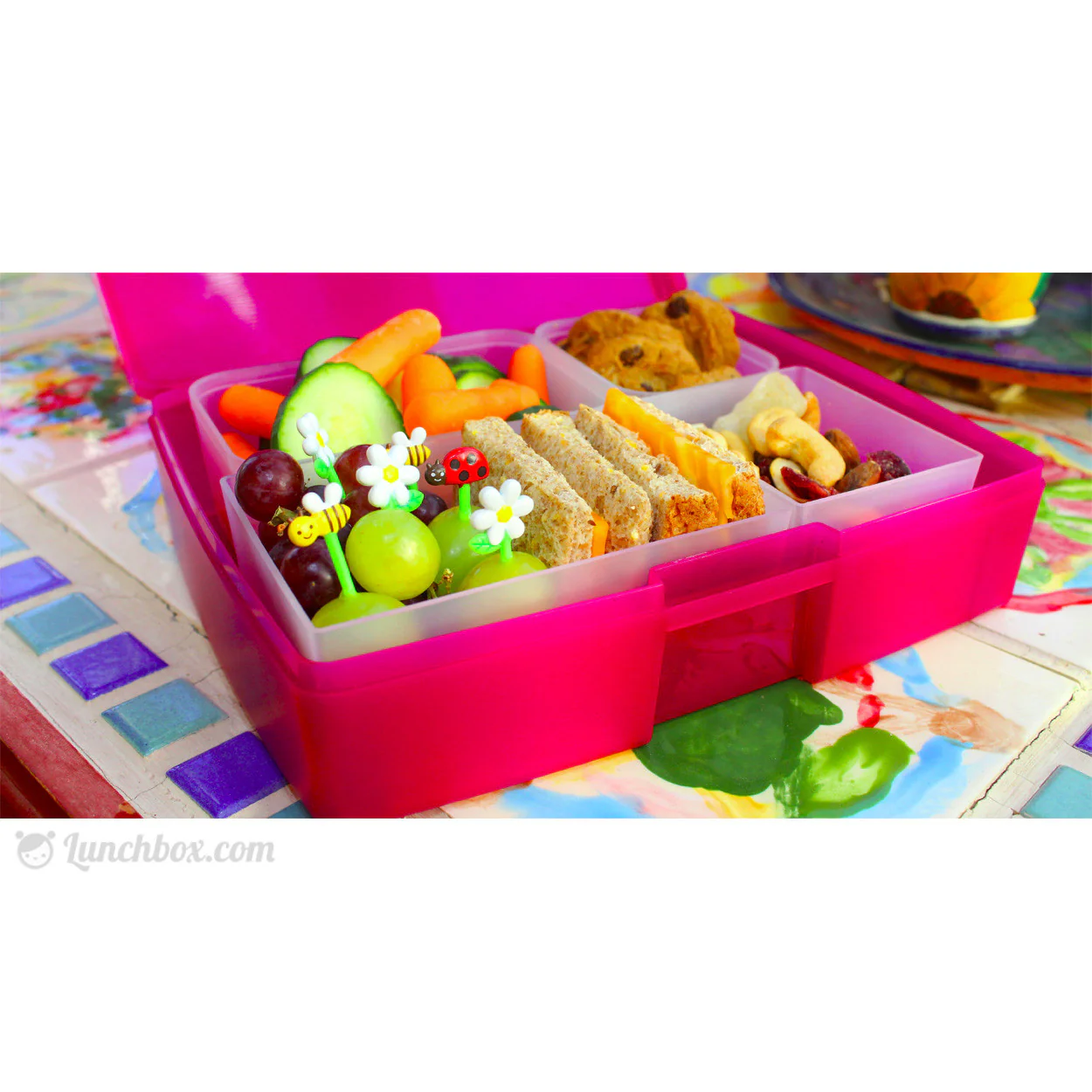 Classic Bento Lunch Box - Raspberry Blue - Image 4