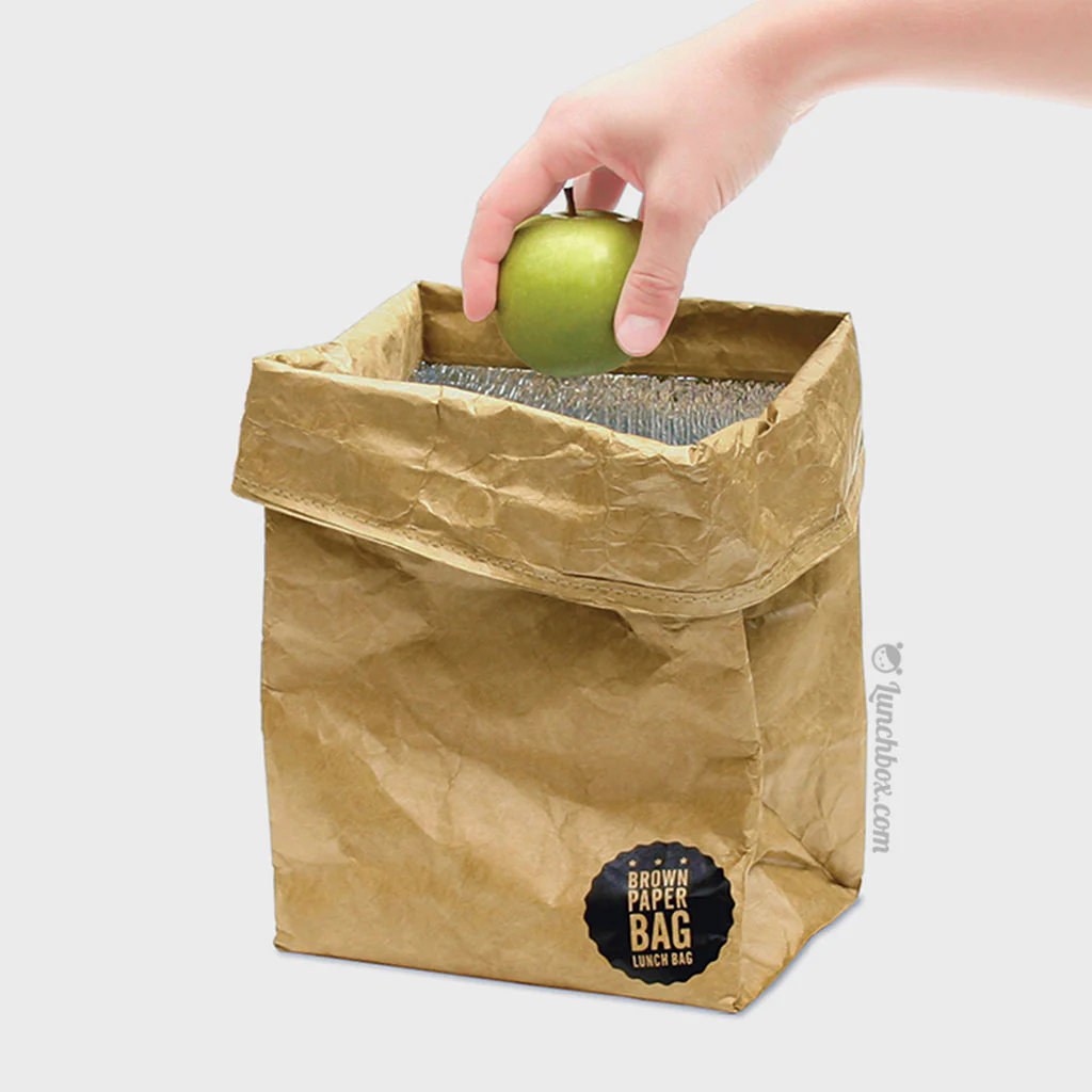 Insulated Brown Lunch Bag - Image 3
