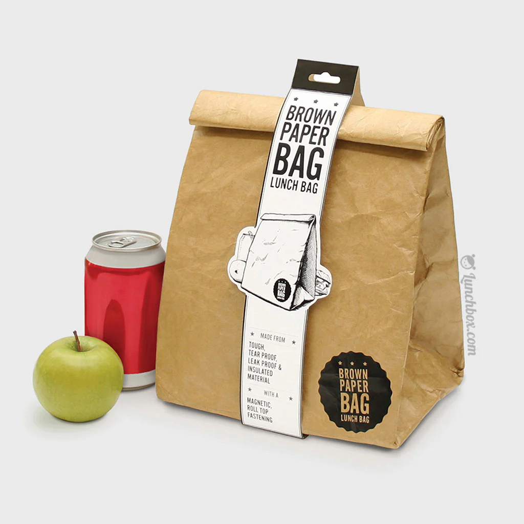 Insulated Brown Lunch Bag - Image 4