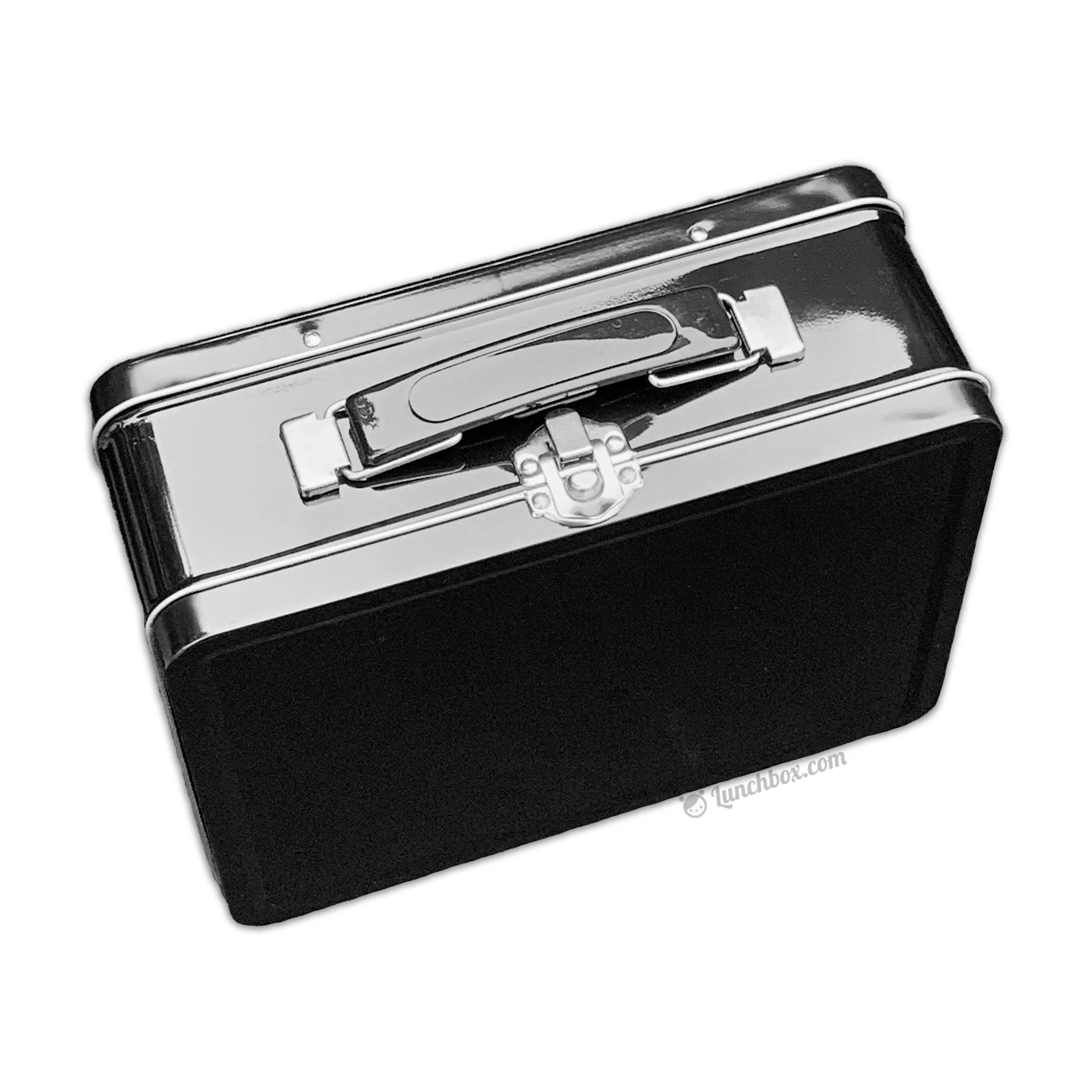 Medium Plain Metal Lunch Box - Black - Image 4