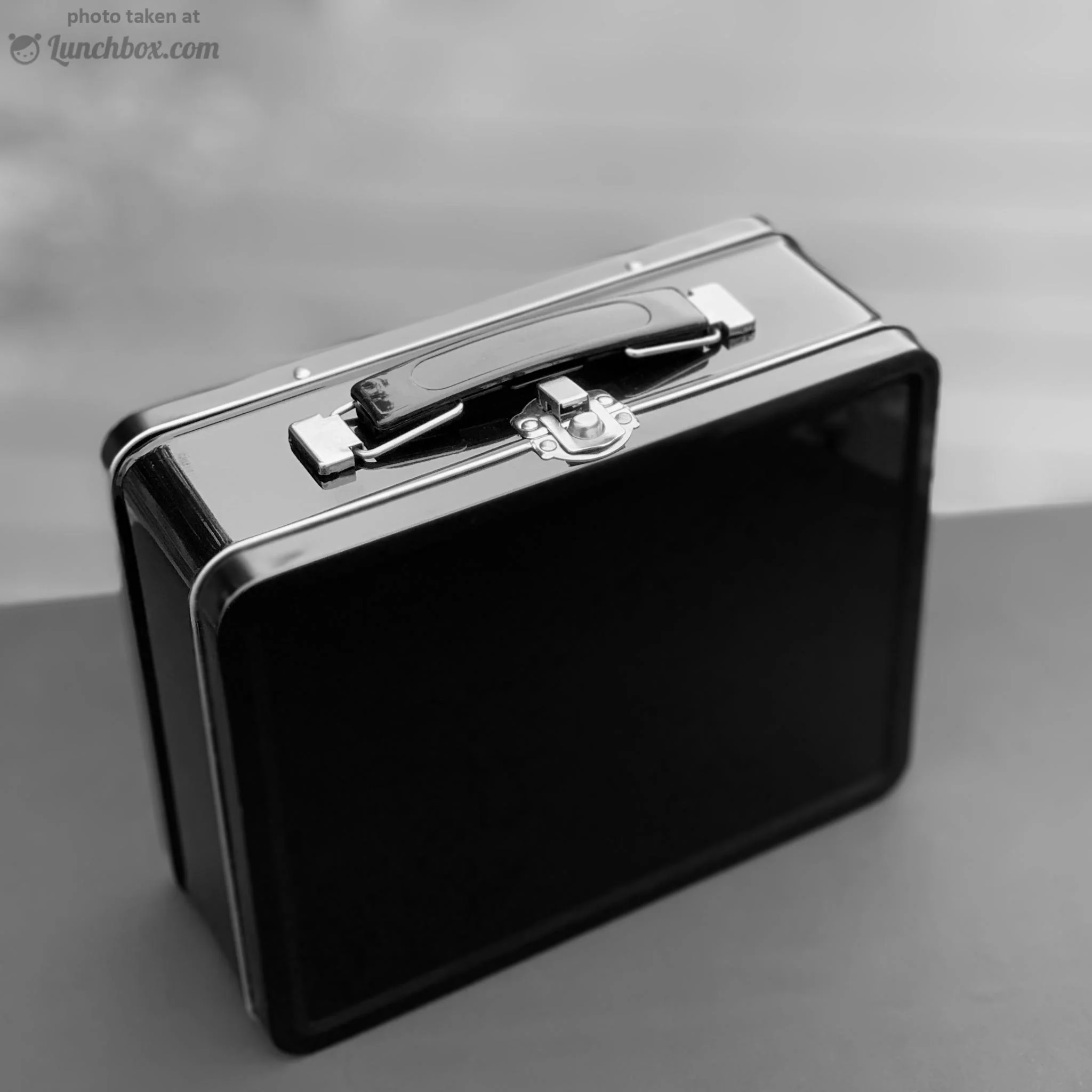 Medium Plain Metal Lunch Box - Black - Image 6