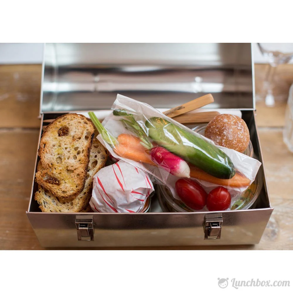 Plain Metal Dome Lunch Box - Silver - Image 3