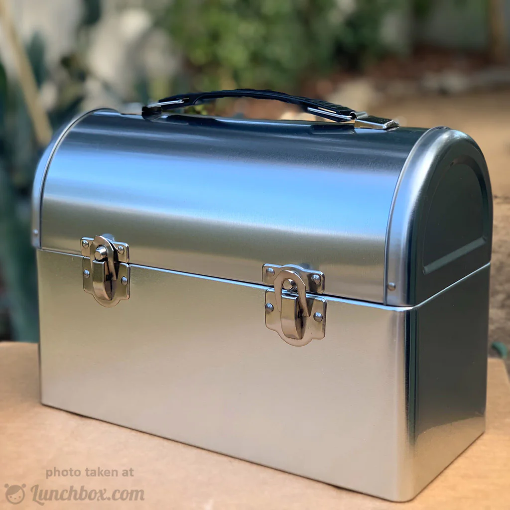 Plain Metal Dome Lunch Box - Silver - Image 6
