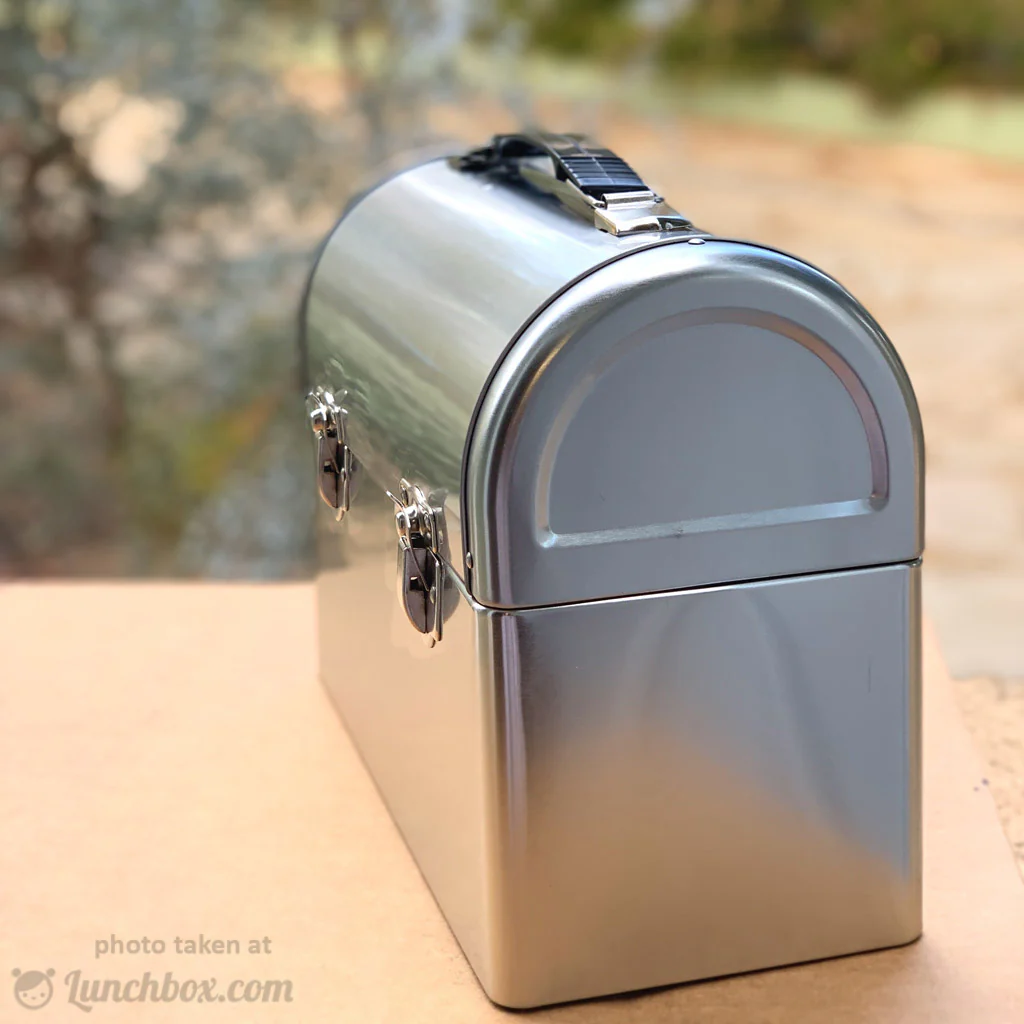 Plain Metal Dome Lunch Box - Silver - Image 8