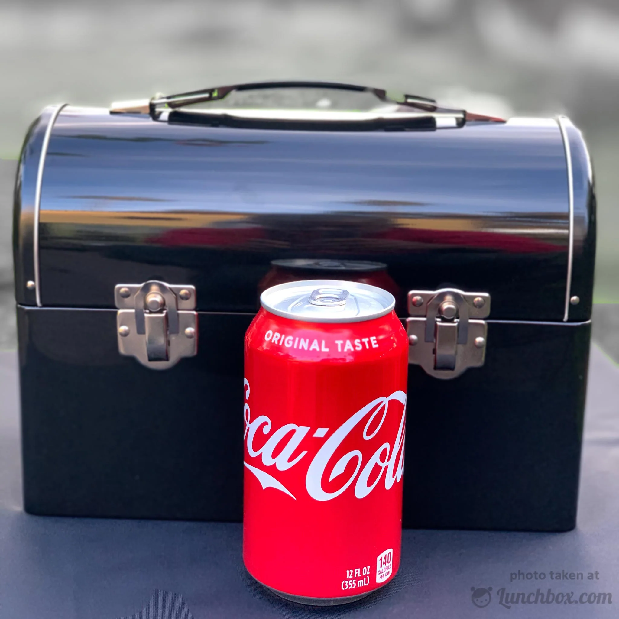 Plain Metal Dome Lunchbox - Black - Image 5