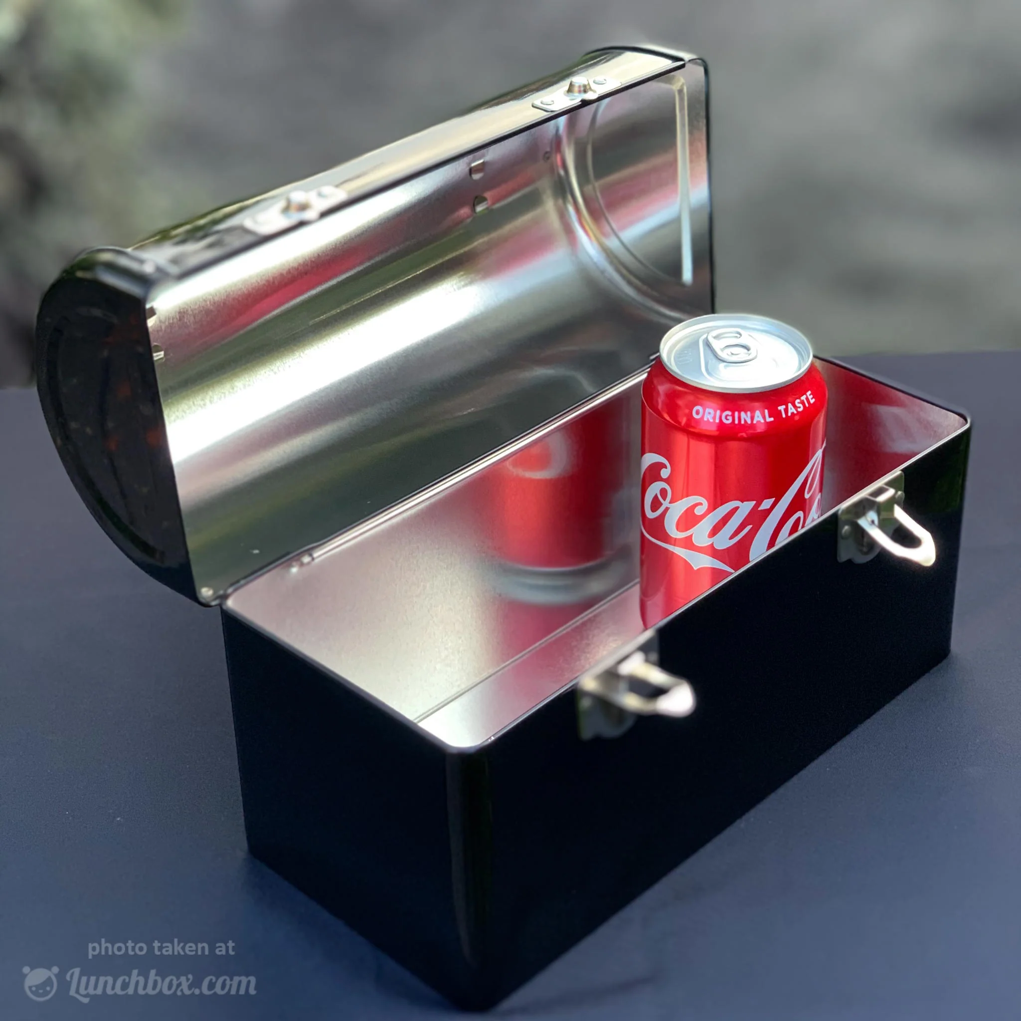 Plain Metal Dome Lunchbox - Black - Image 6