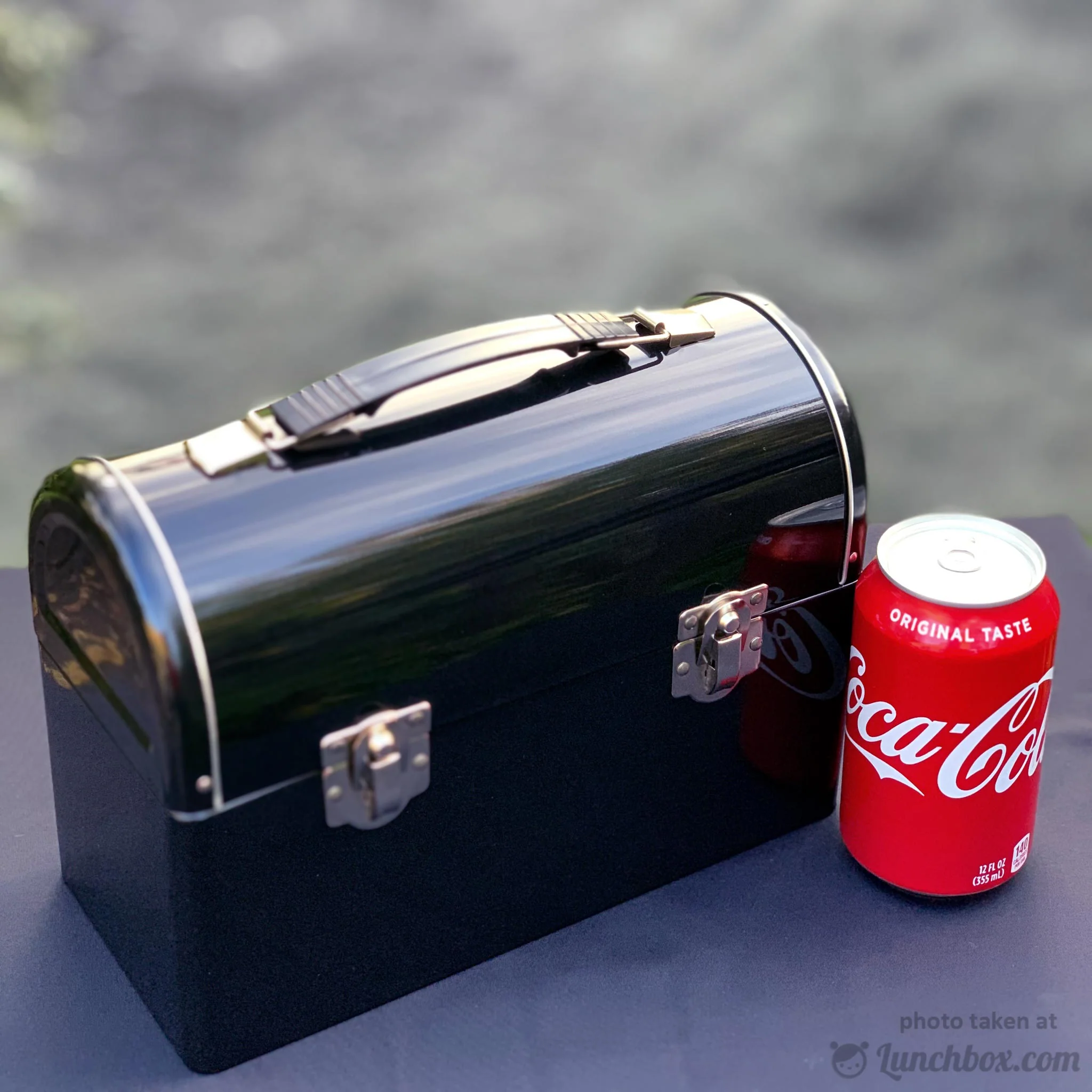 Plain Metal Dome Lunchbox - Black - Image 8