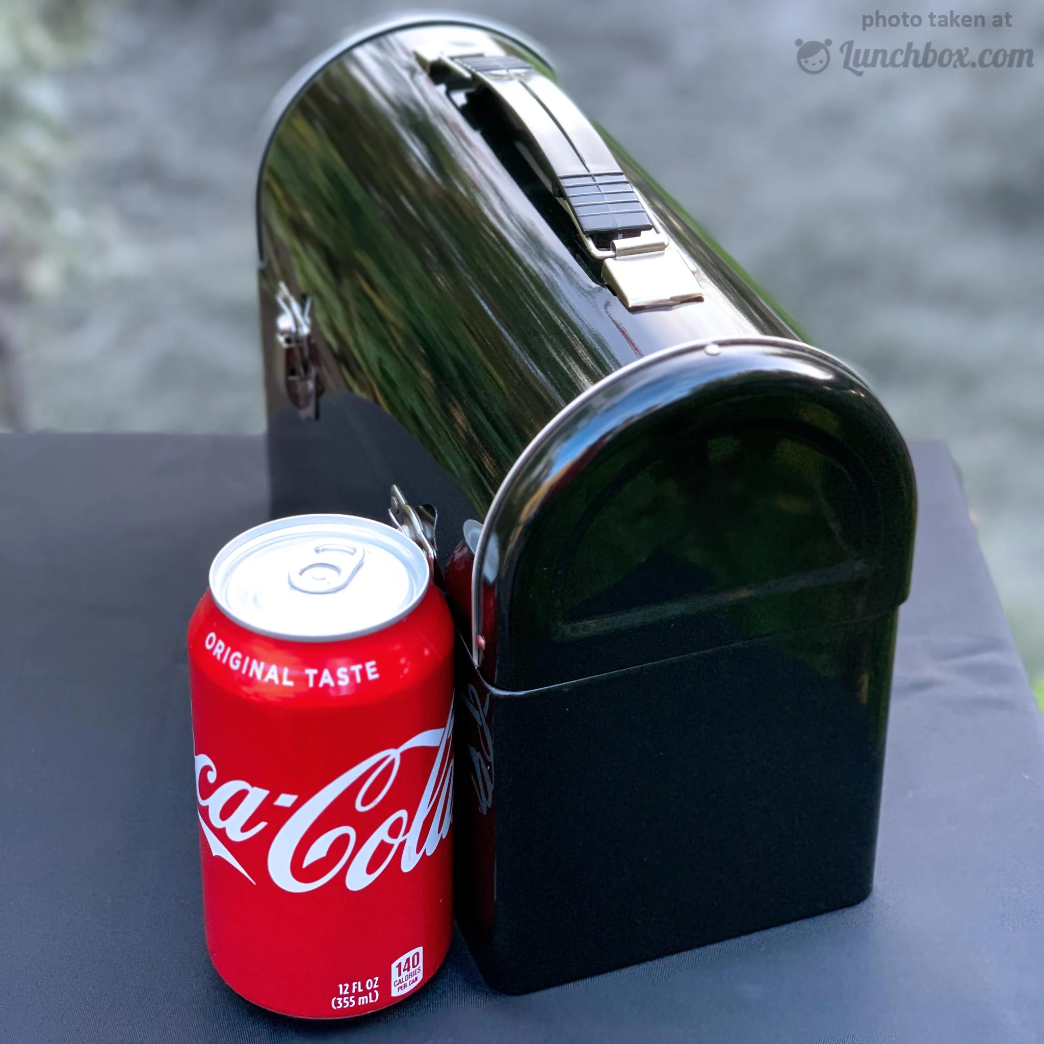 Plain Metal Dome Lunchbox - Black - Image 9