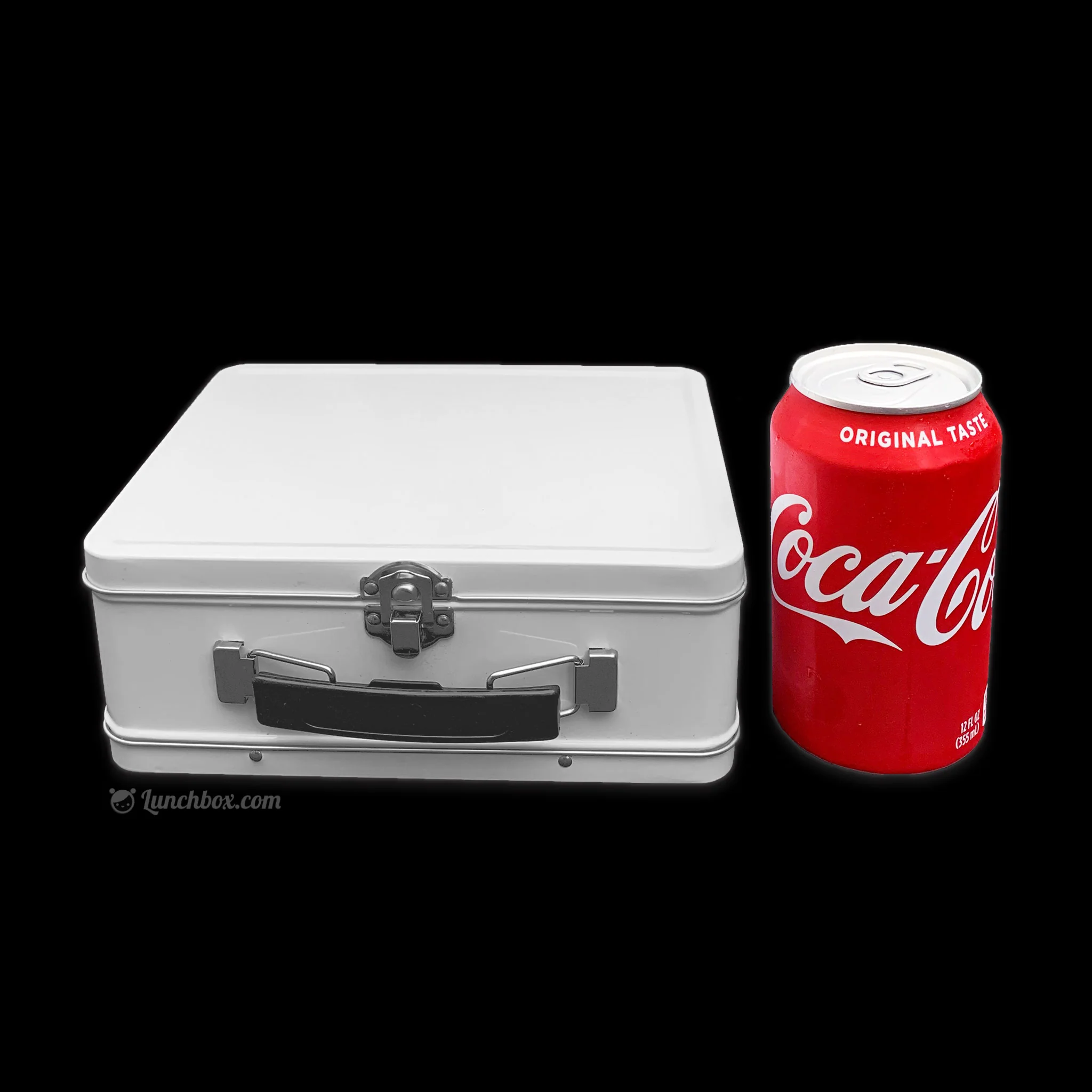 Medium Plain Metal Lunch Box - White - Image 11
