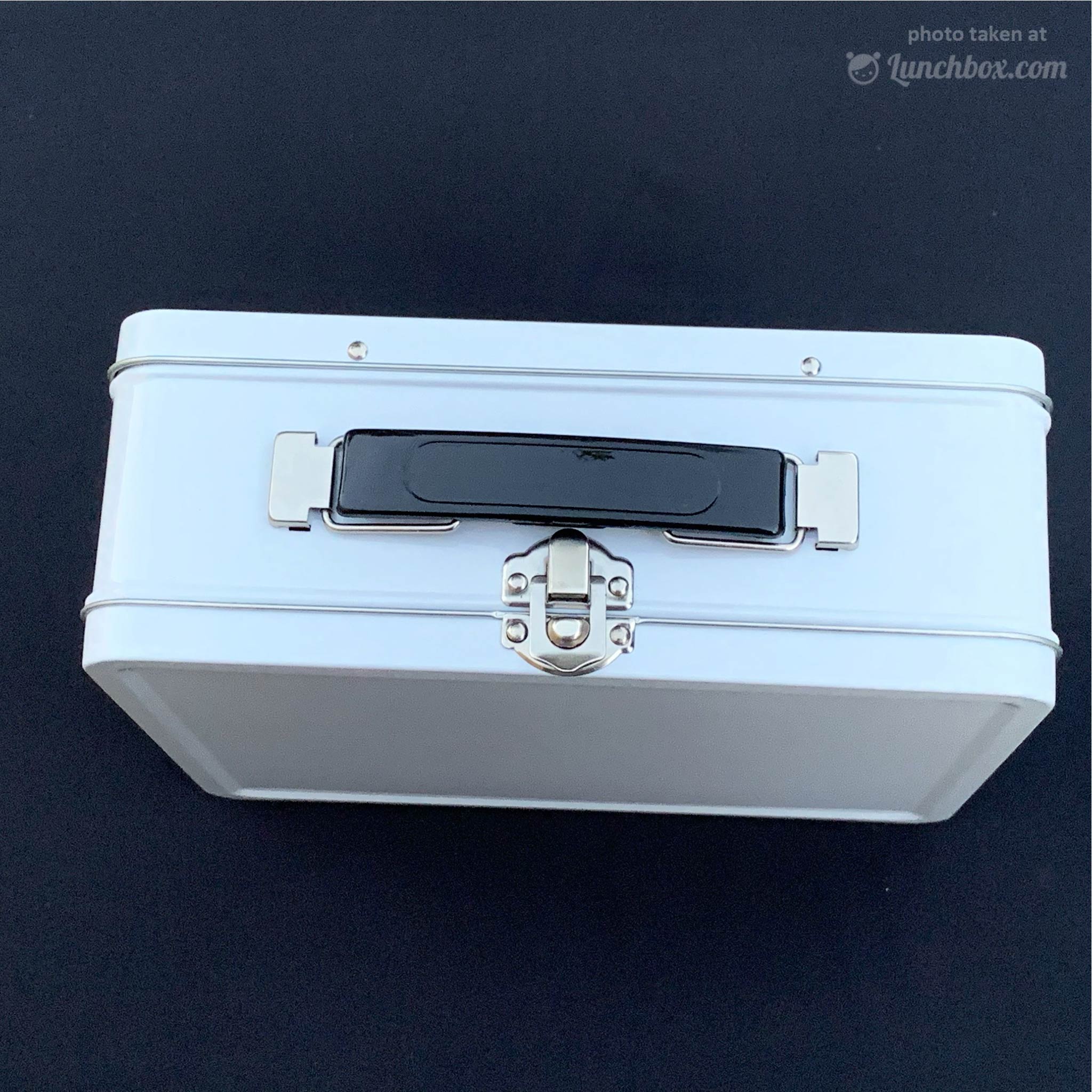 Medium Plain Metal Lunch Box - White - Image 12