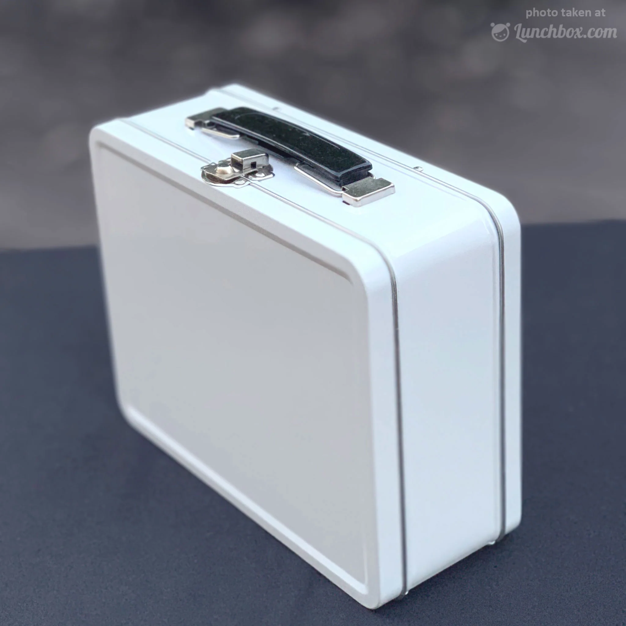 Medium Plain Metal Lunch Box - White - Image 13