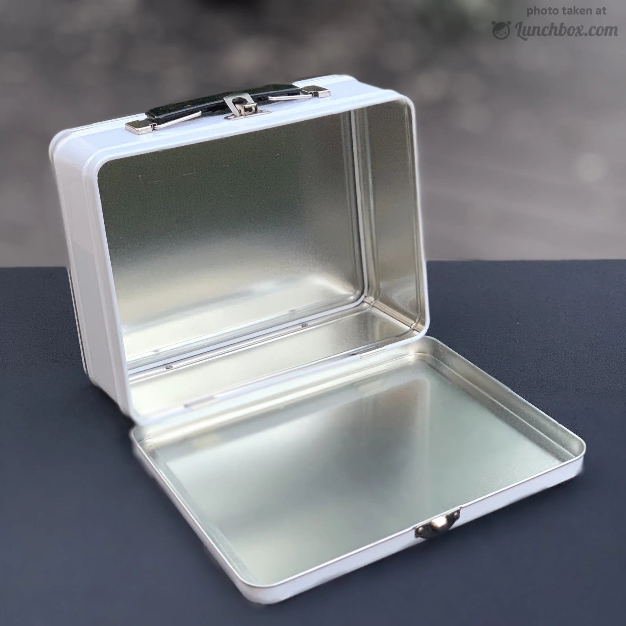Medium Plain Metal Lunch Box - White - Image 14