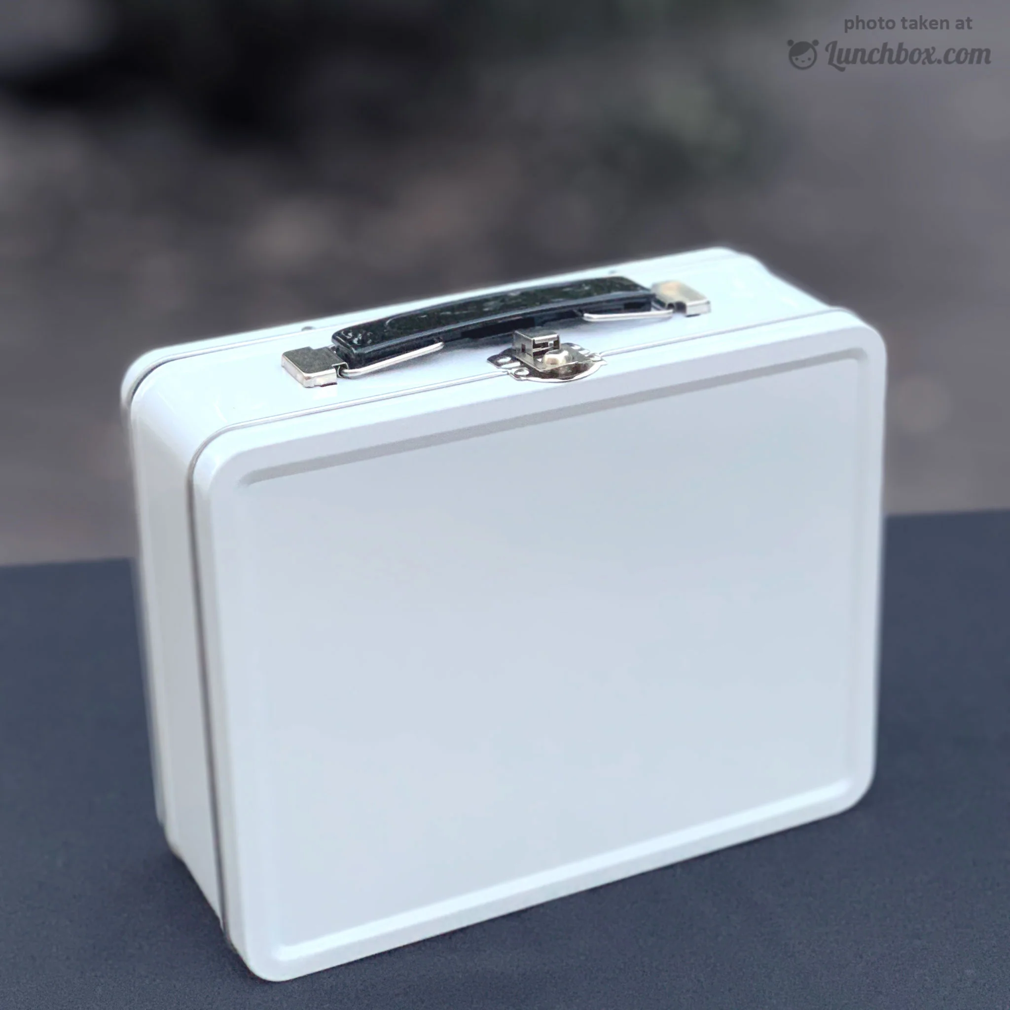 Medium Plain Metal Lunch Box - White - Image 15