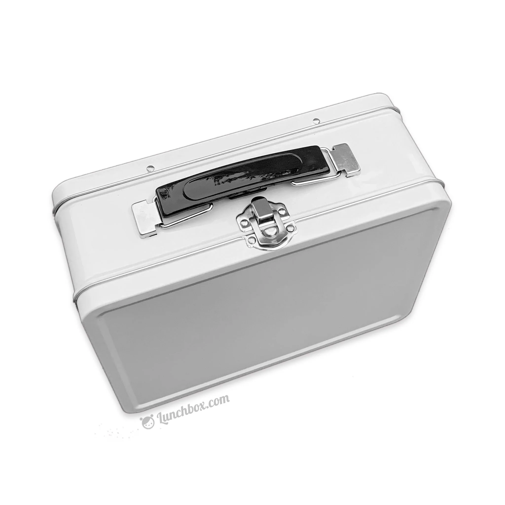 Medium Plain Metal Lunch Box - White - Image 5