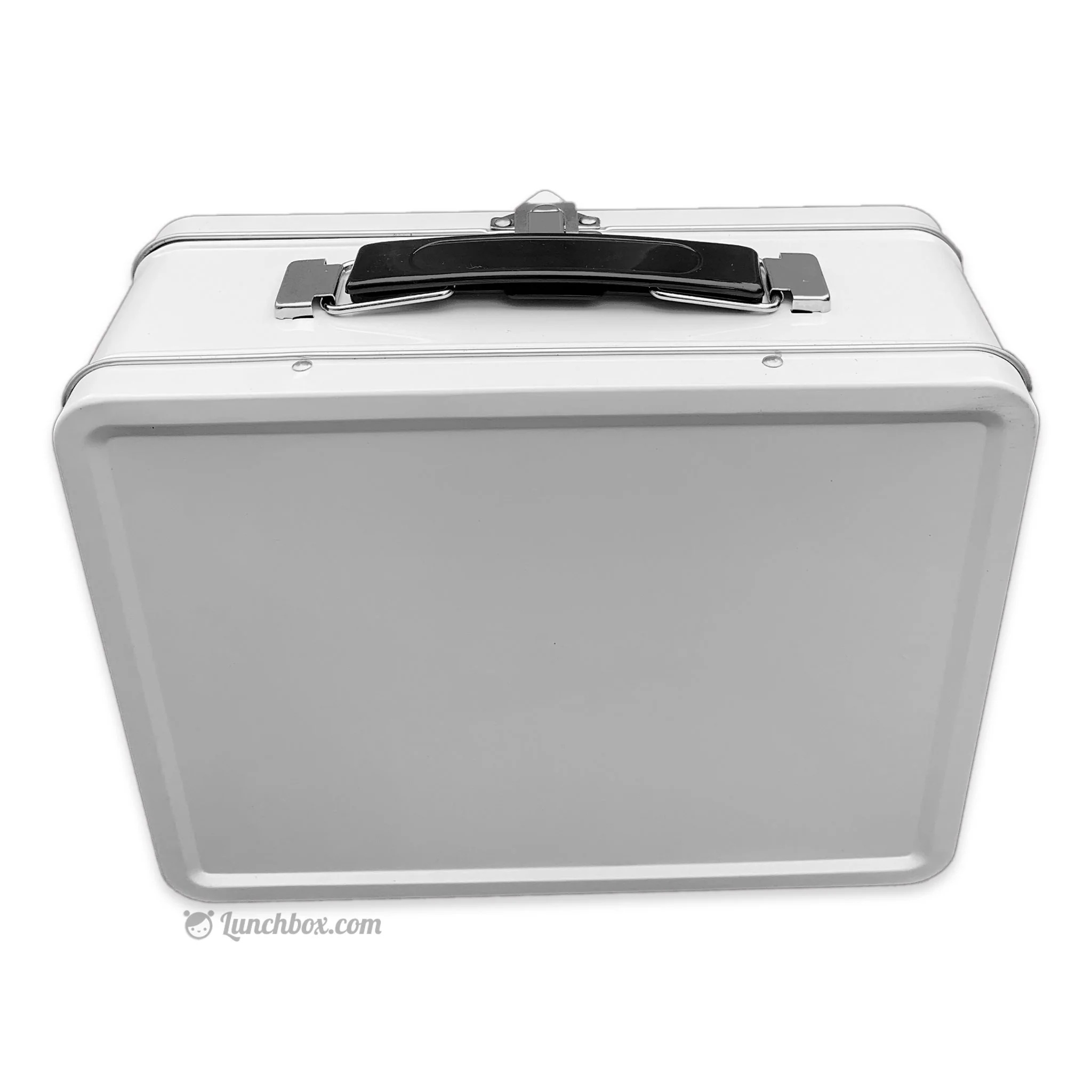 Medium Plain Metal Lunch Box - White - Image 7
