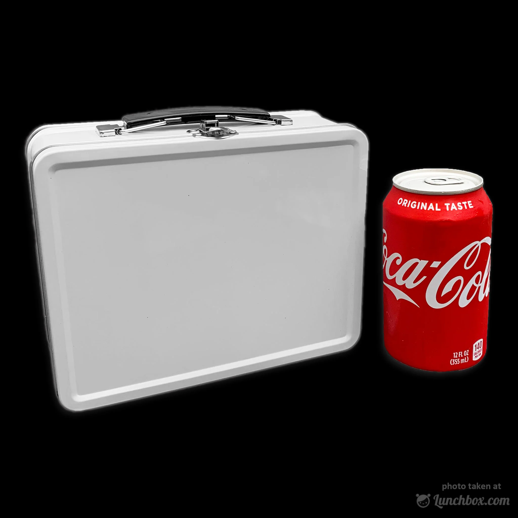 Medium Plain Metal Lunch Box - White - Image 8