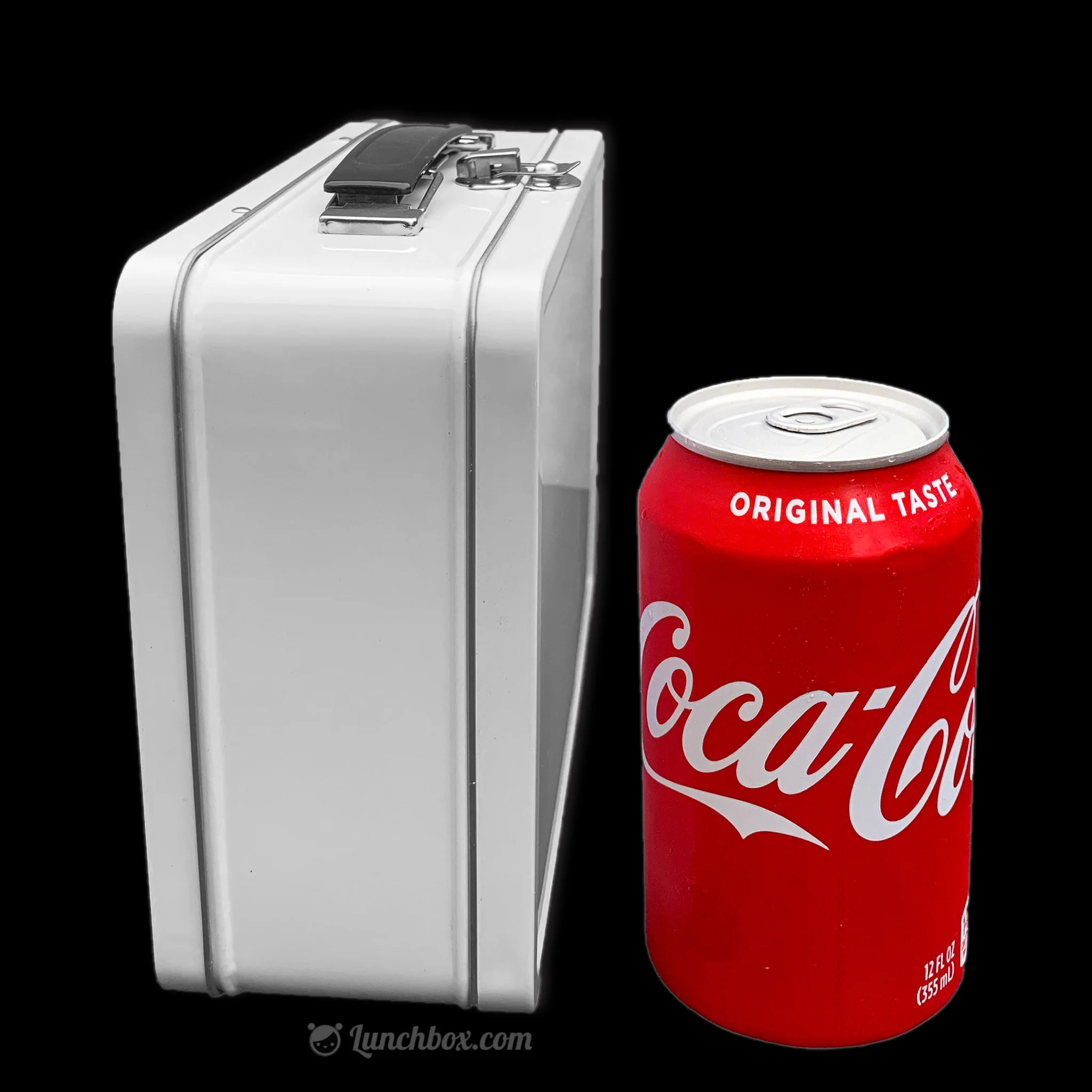 Medium Plain Metal Lunch Box - White - Image 9
