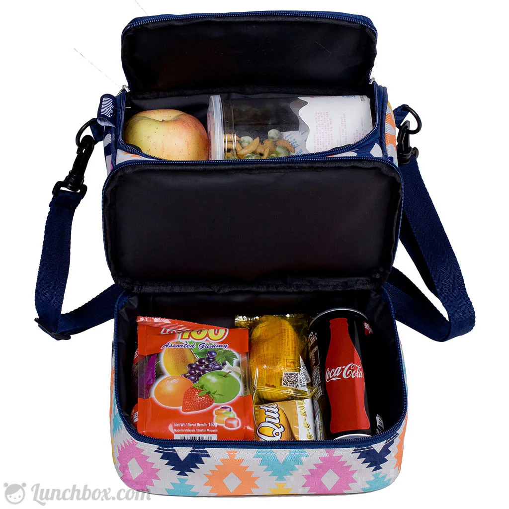 Double Decker Lunch Box - Aztec Print - Image 3